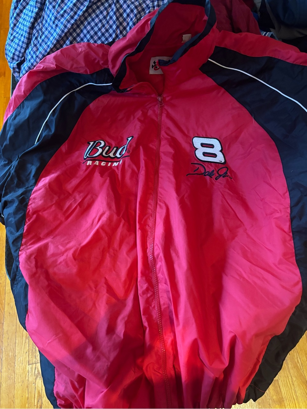 Chase Authentics Red and Black Racing Puffer Jacket